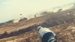 استهداف دبابة إسرائيلية.PNG
