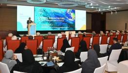 جانب من احدى الجلسات العلمية في ملتقى فرص الاستثمار في الاستزراع السمكي.jpg