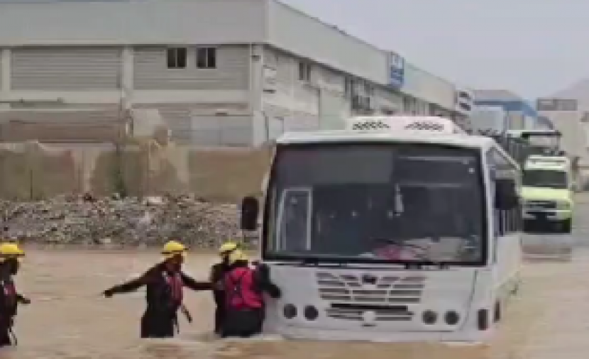 بلاغ عن احتجاز أشخاص بداخل حافلة في بوشر.. (فيديو)