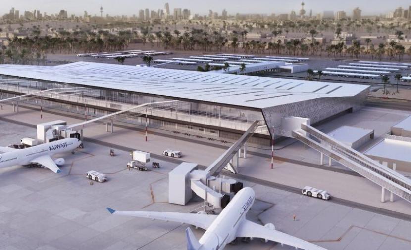 اندلاع حريق كبير في مطار الكويت دون إصابات بشرية