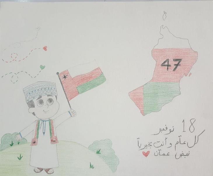 رسومات تعبر عن حب الوطن عمان