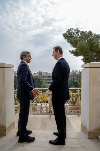 الرئيس السوري وعبدالله بن زايد (2).jpg
