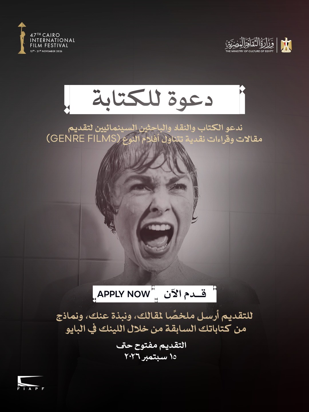 مهرجان القاهرة السينمائي يدعو النقاد والباحثين للكتابة عن «سينما النوع»